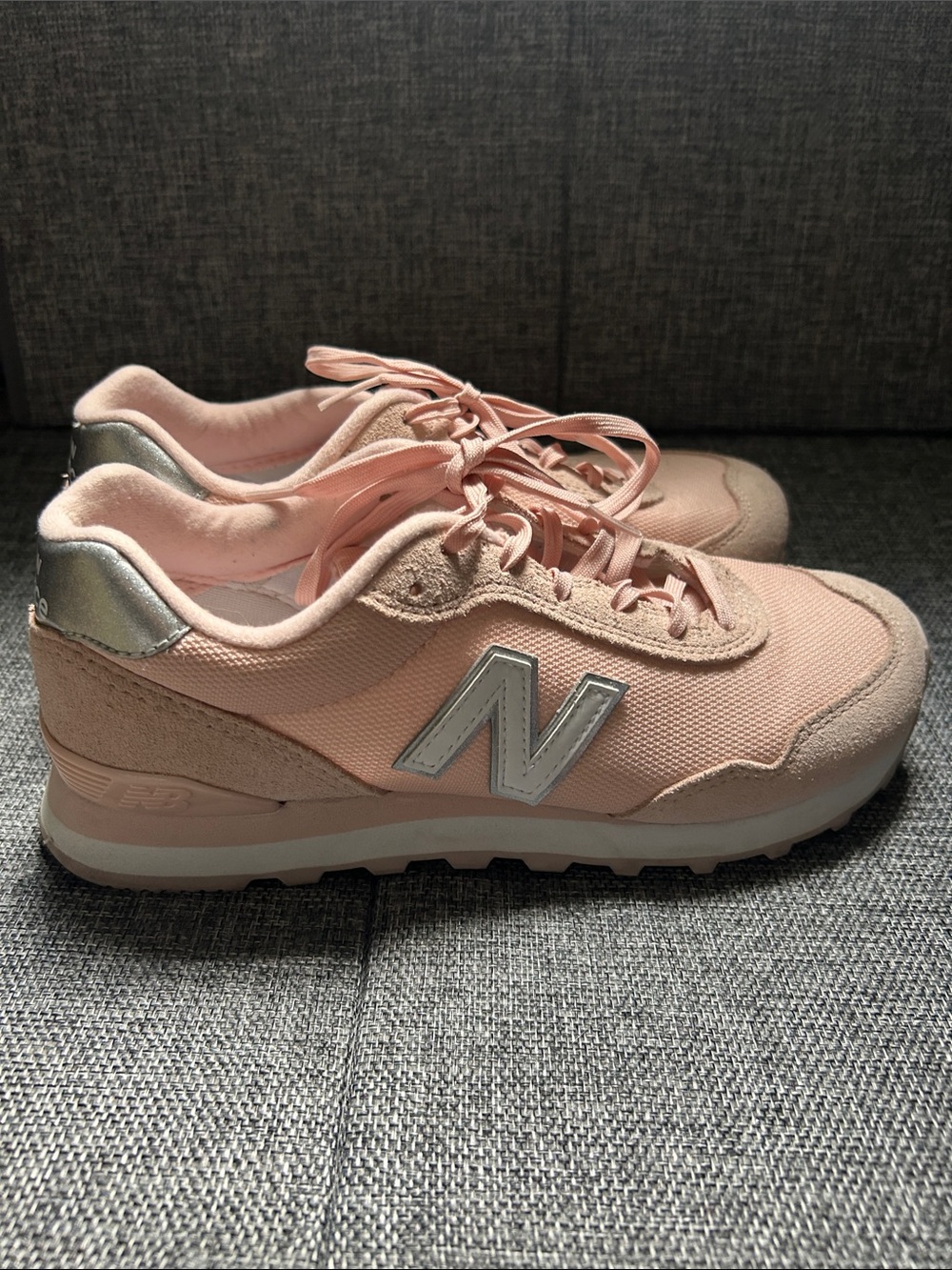 New Balance Women's Light Pink Lace-Up Sneakers